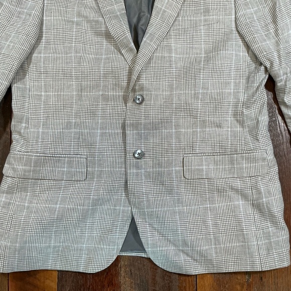 Lauren Ralph Lauren Men’s Plaid Linen Blazer Sport Coat Beige Gray 42R - Picture 13 of 14